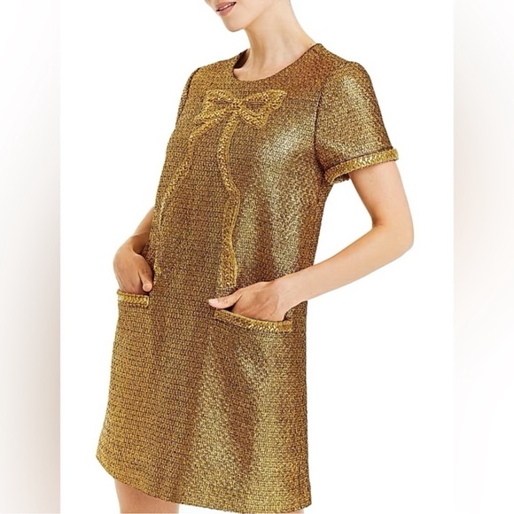 NWT MESTIZA NEW YORK Ainslee Mini Gold Dress Sz 8 - Picture 3 of 12